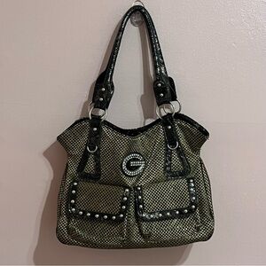 Stylish Black and Tan Women's Handbag